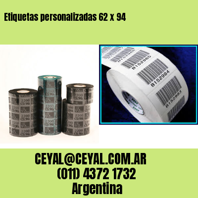 Etiquetas personalizadas 62 x 94