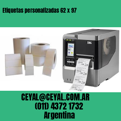 Etiquetas personalizadas 62 x 97