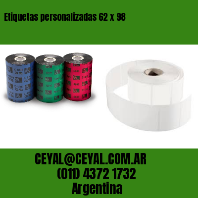 Etiquetas personalizadas 62 x 98