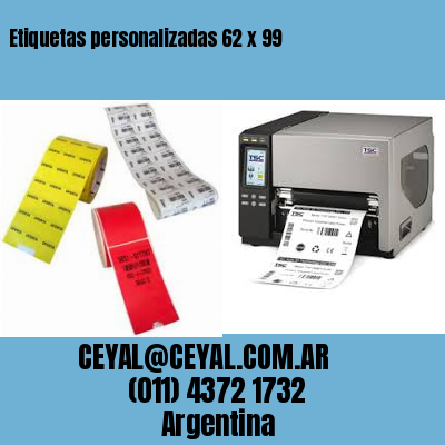 Etiquetas personalizadas 62 x 99