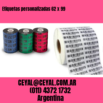 Etiquetas personalizadas 62 x 99