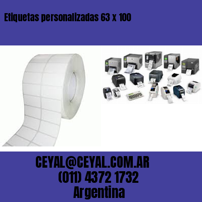 Etiquetas personalizadas 63 x 100