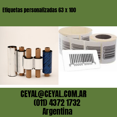 Etiquetas personalizadas 63 x 100