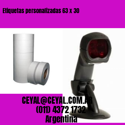 Etiquetas personalizadas 63 x 30
