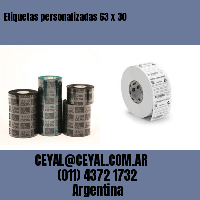 Etiquetas personalizadas 63 x 30