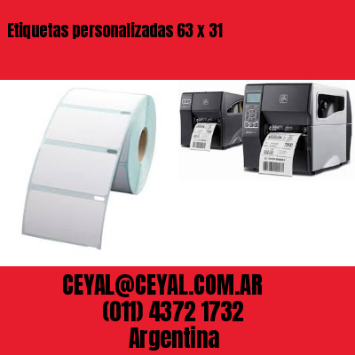 Etiquetas personalizadas 63 x 31