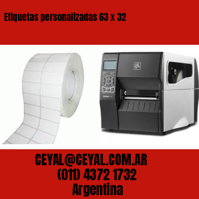 Etiquetas personalizadas 63 x 32