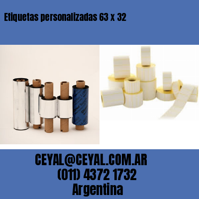 Etiquetas personalizadas 63 x 32