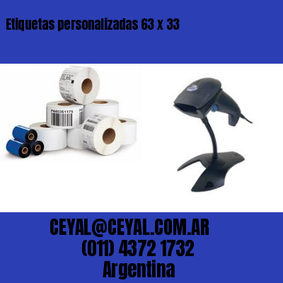 Etiquetas personalizadas 63 x 33