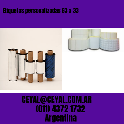 Etiquetas personalizadas 63 x 33