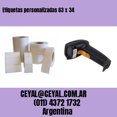 Etiquetas personalizadas 63 x 34