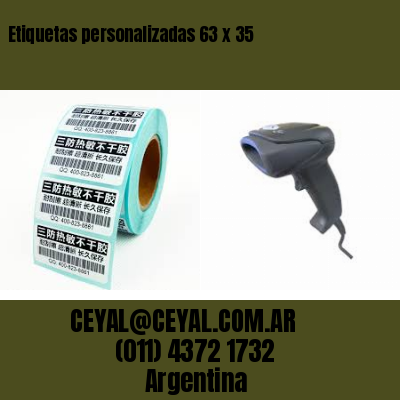 Etiquetas personalizadas 63 x 35