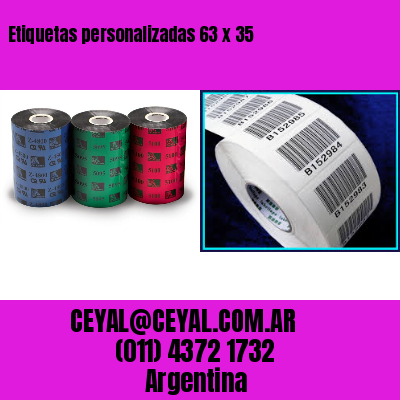 Etiquetas personalizadas 63 x 35