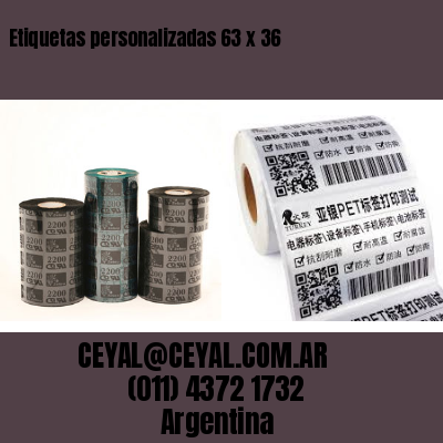 Etiquetas personalizadas 63 x 36