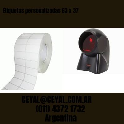 Etiquetas personalizadas 63 x 37