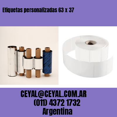 Etiquetas personalizadas 63 x 37