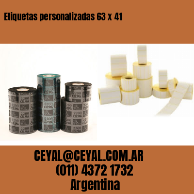Etiquetas personalizadas 63 x 41