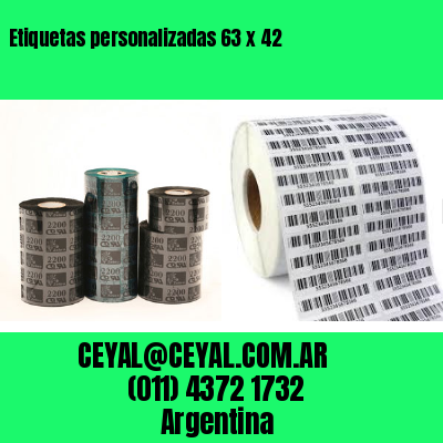 Etiquetas personalizadas 63 x 42