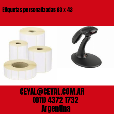Etiquetas personalizadas 63 x 43