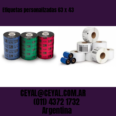 Etiquetas personalizadas 63 x 43