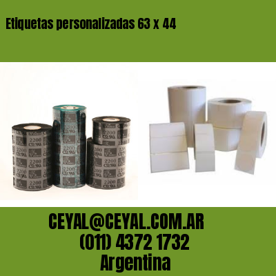 Etiquetas personalizadas 63 x 44