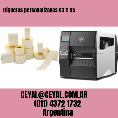 Etiquetas personalizadas 63 x 45