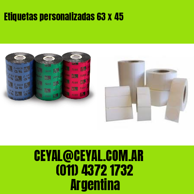 Etiquetas personalizadas 63 x 45