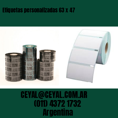 Etiquetas personalizadas 63 x 47