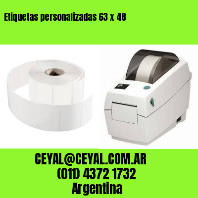 Etiquetas personalizadas 63 x 48