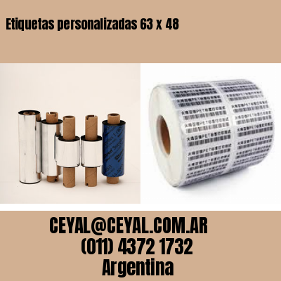 Etiquetas personalizadas 63 x 48