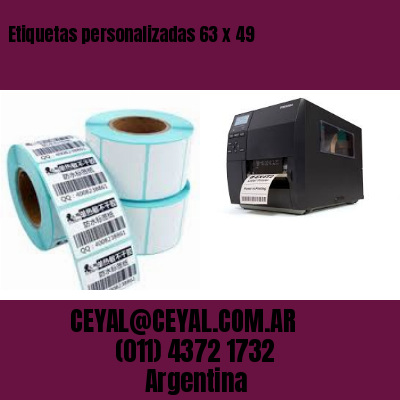 Etiquetas personalizadas 63 x 49