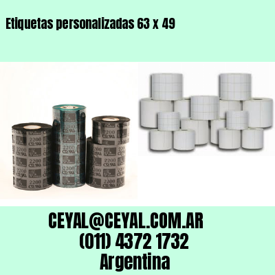 Etiquetas personalizadas 63 x 49