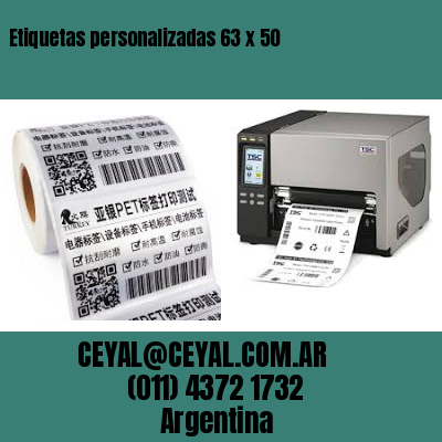 Etiquetas personalizadas 63 x 50