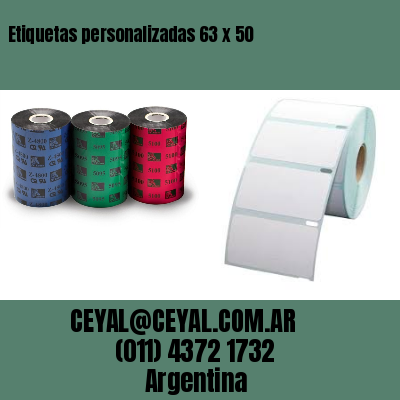 Etiquetas personalizadas 63 x 50