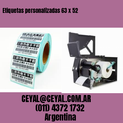 Etiquetas personalizadas 63 x 52