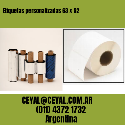 Etiquetas personalizadas 63 x 52