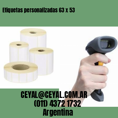 Etiquetas personalizadas 63 x 53