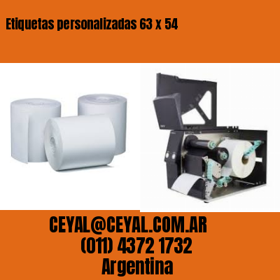 Etiquetas personalizadas 63 x 54