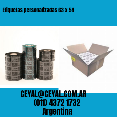 Etiquetas personalizadas 63 x 54