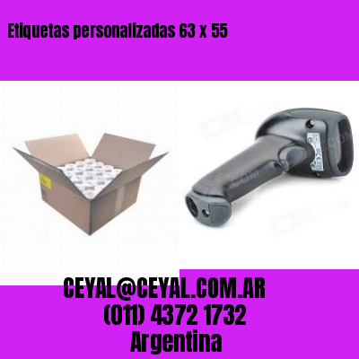 Etiquetas personalizadas 63 x 55