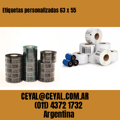 Etiquetas personalizadas 63 x 55