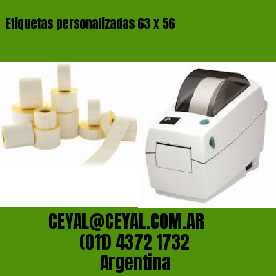 Etiquetas personalizadas 63 x 56