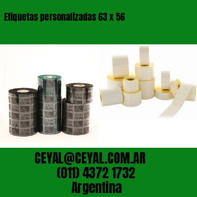 Etiquetas personalizadas 63 x 56