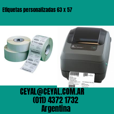 Etiquetas personalizadas 63 x 57