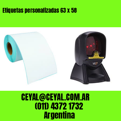 Etiquetas personalizadas 63 x 58