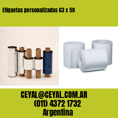 Etiquetas personalizadas 63 x 59