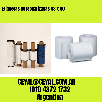 Etiquetas personalizadas 63 x 60