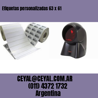 Etiquetas personalizadas 63 x 61