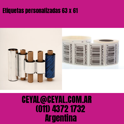 Etiquetas personalizadas 63 x 61