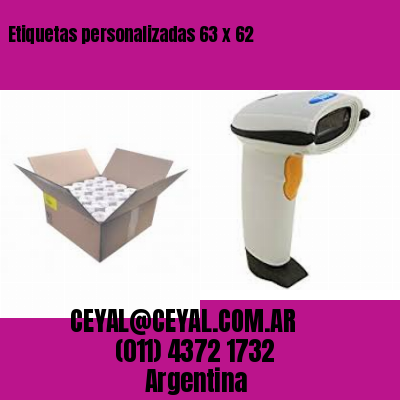 Etiquetas personalizadas 63 x 62